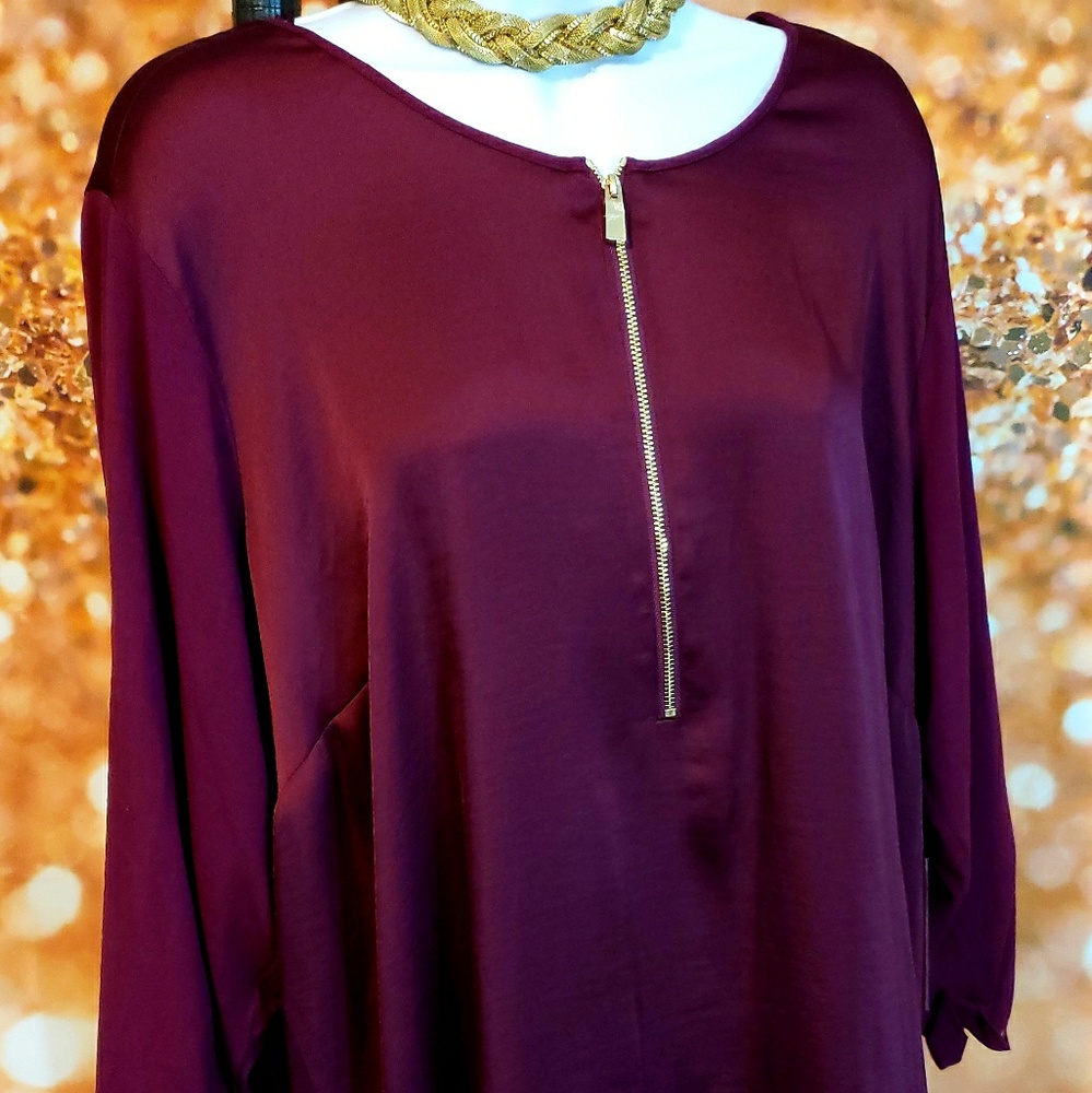 Maroon colored blouse